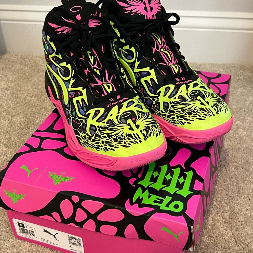 Puma Kids Sneakers - Neon Yellow and Pink